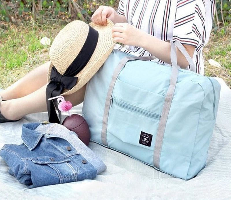 Travel Handbag Luggage Travel Storage Bag Large Capacity Shoulder Bag Waterproof Folding Bag Set Tie Rod For Hair