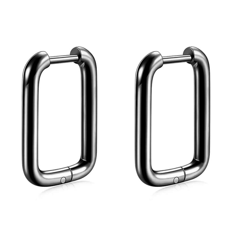 1 Pair Minimalist Oval Plating Stainless Steel Earrings