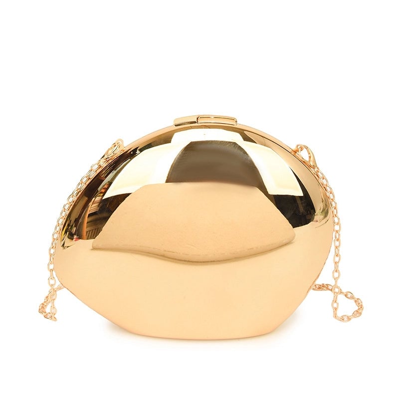Women's Small Arylic Solid Color Elegant Vintage Style Oval Lock Clasp Evening Bag