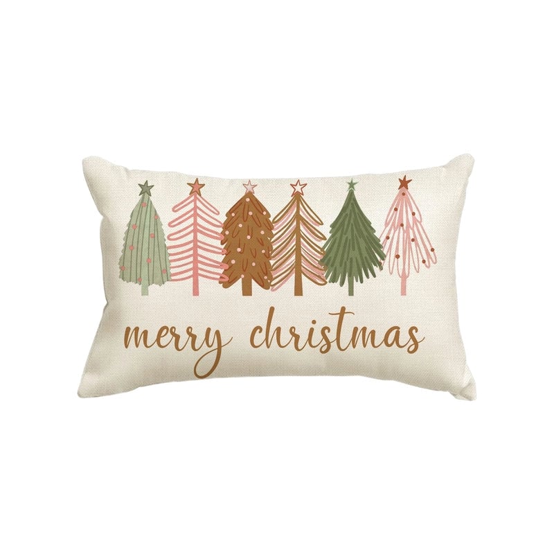 Christmas Vacation Letter Linen Pillow Cases Couch & Sofa Decor