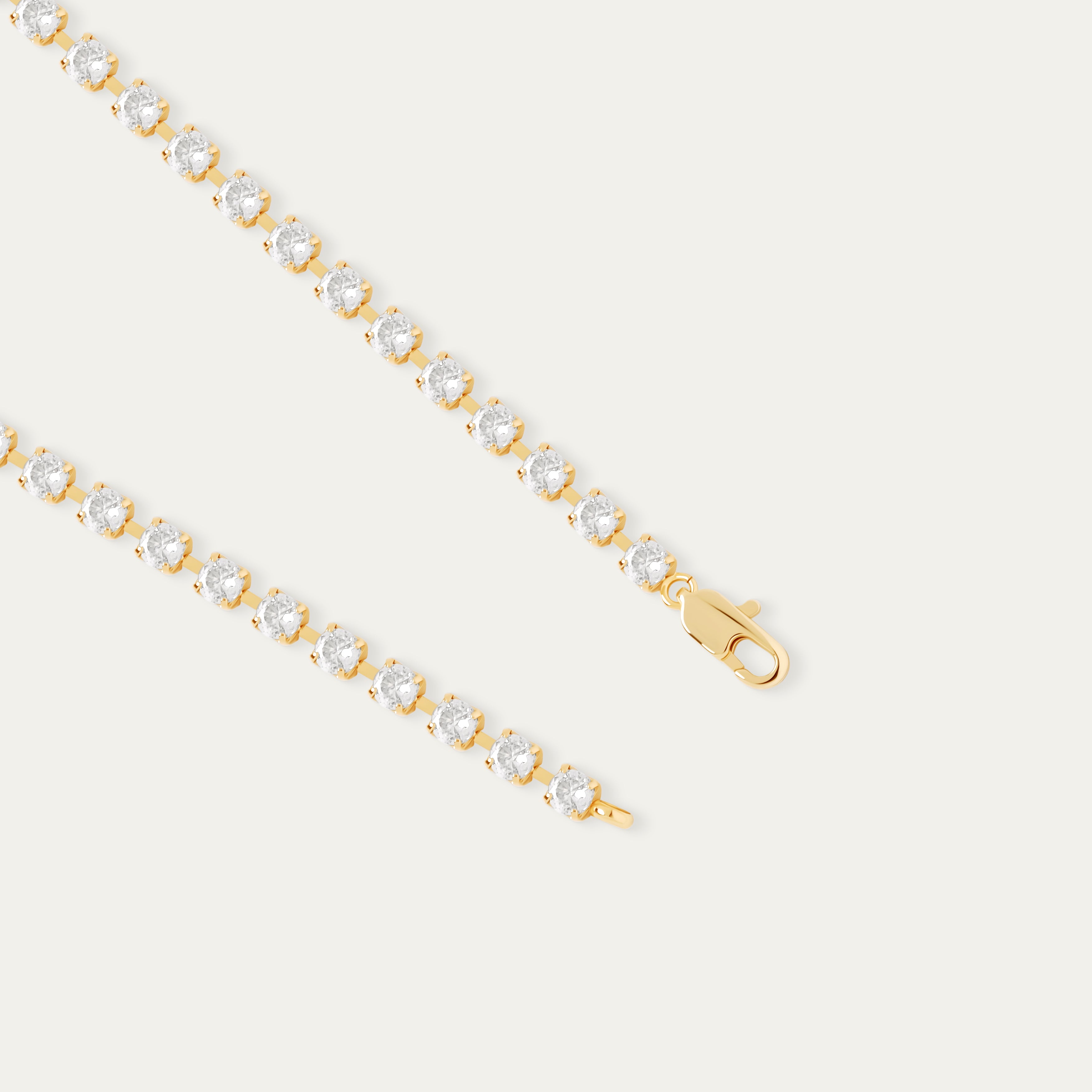 Tenisia CZ Necklace (18K Gold Brass)