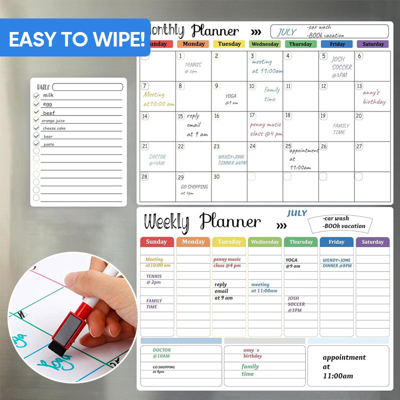 Magnetic Erasable Calendar Set