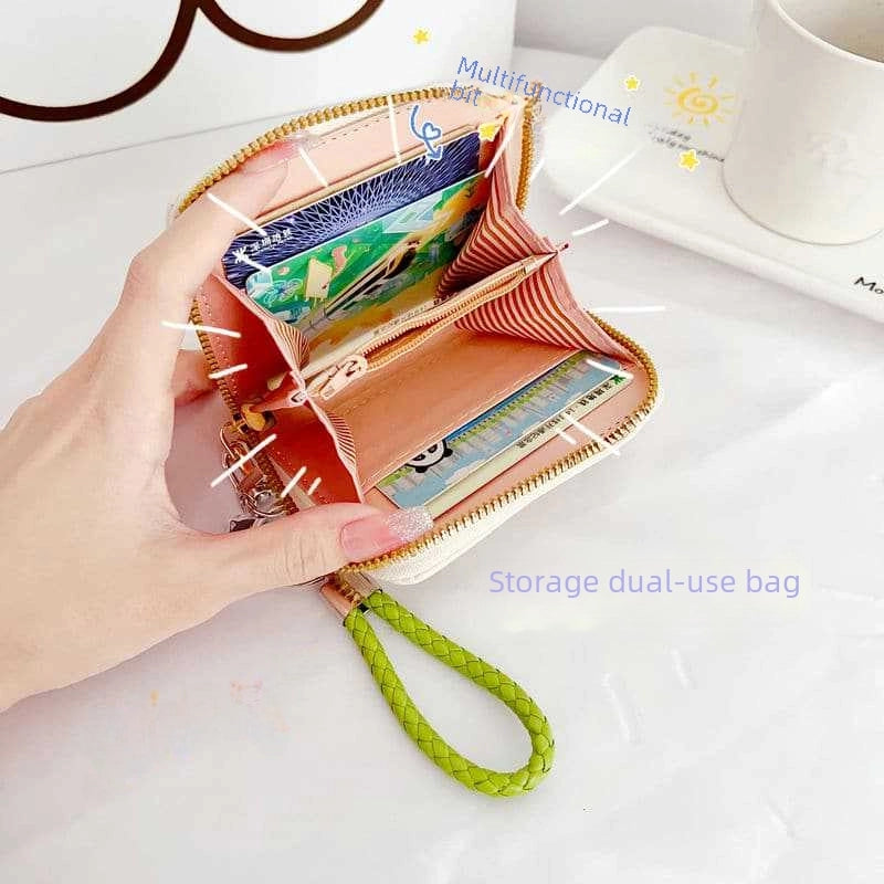 Wallet Card Bag Integrated Cute Women's Cat Cat Cartoon Large Capacity Small Korean Style Anti-degaussing