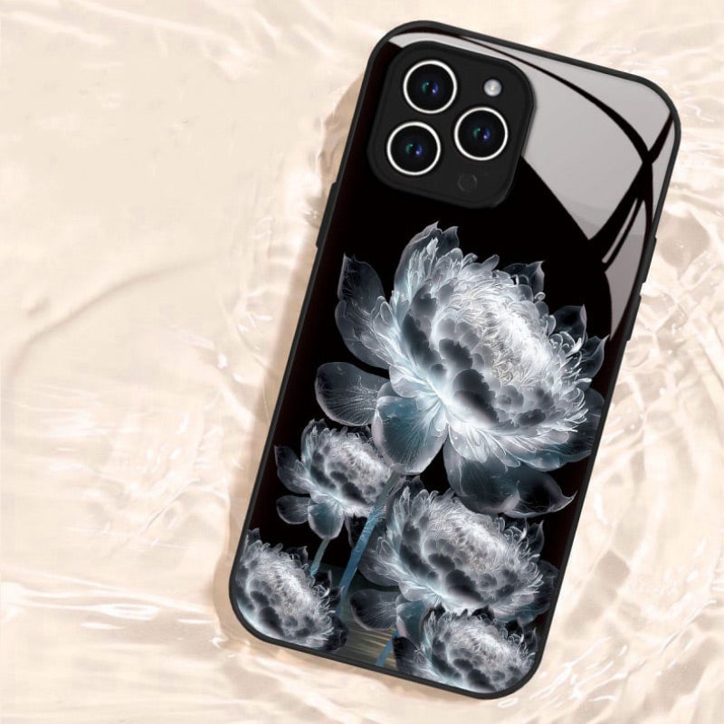 💮Shockproof Epiphyllum Slim Liquid Glass Phone Case💕