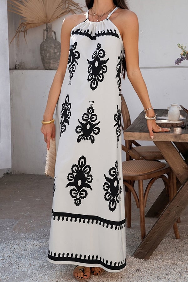 Fashion Printed Sleeveless Casual Dress