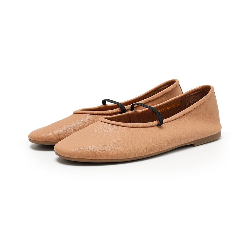 Studio Round Toe Soft Leather Casual Flats in 11 Colors