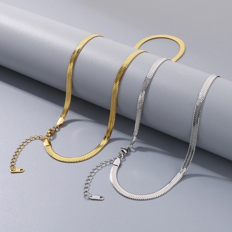 Minimalist Geometric 304 Stainless Steel 18K Gold Plated Necklace