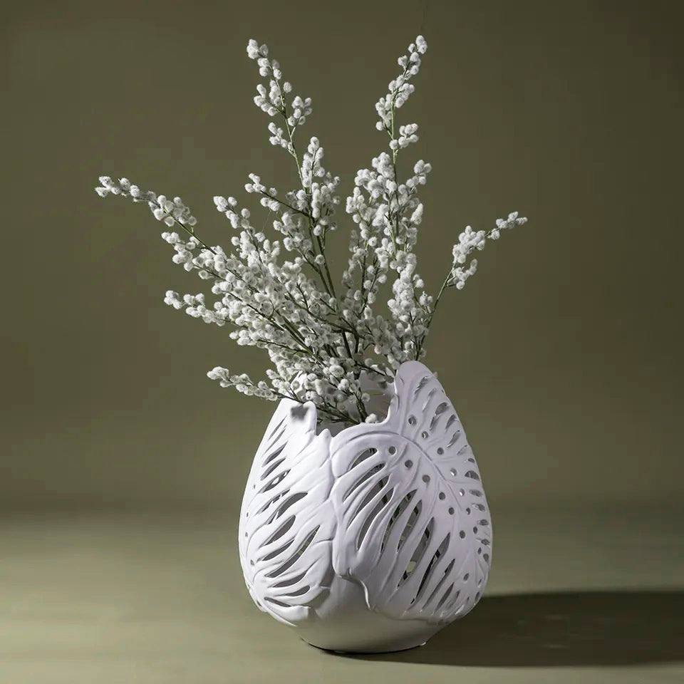 Birch Ceramic Vase Medium - White