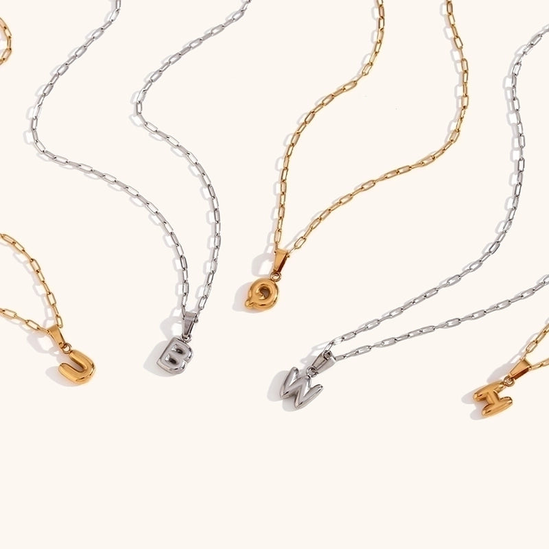 Minimalist Commute Letter Stainless Steel Titanium Steel Plating Gold Plated Pendant Necklace