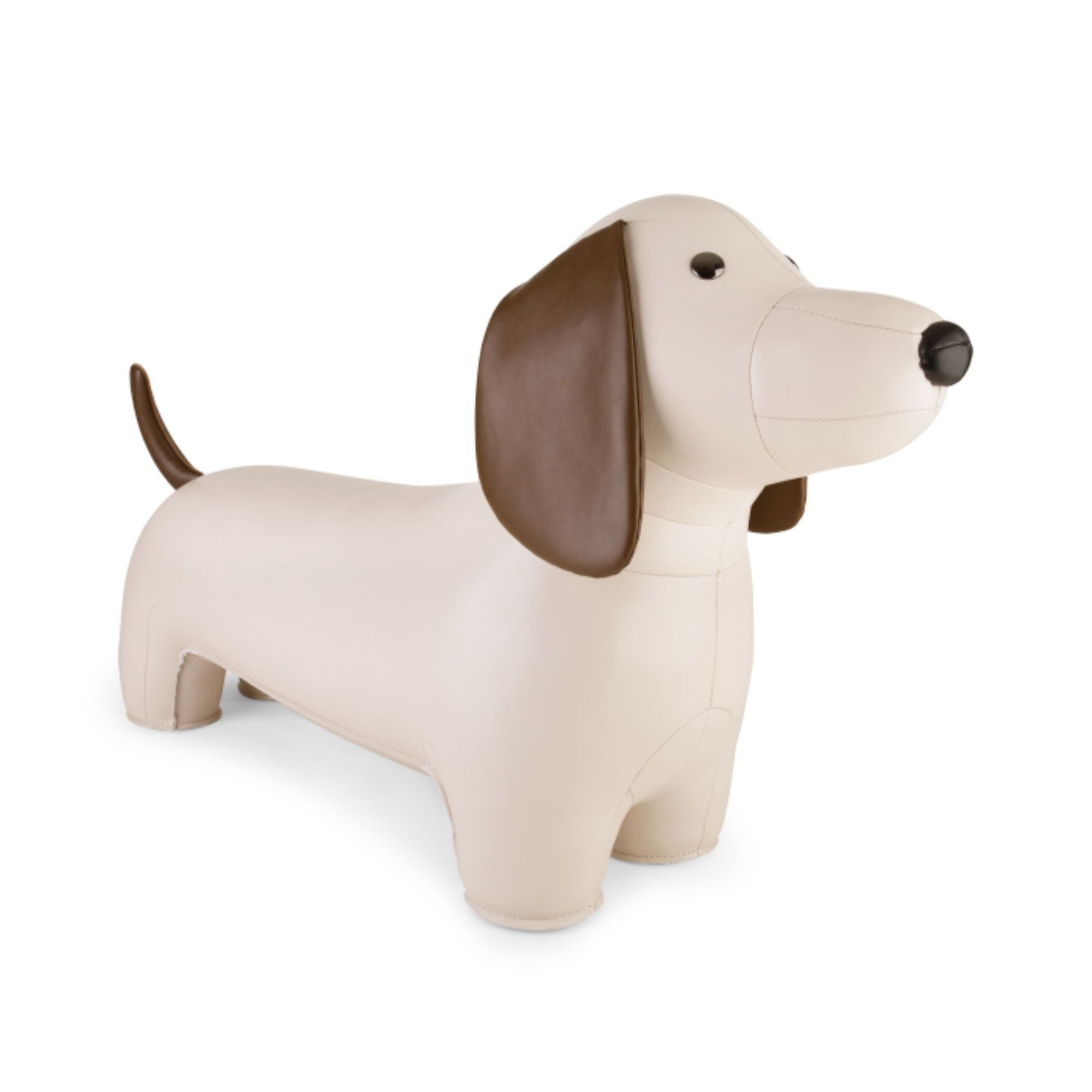Zuny Large Teckel Animal Stool. wheat/brown