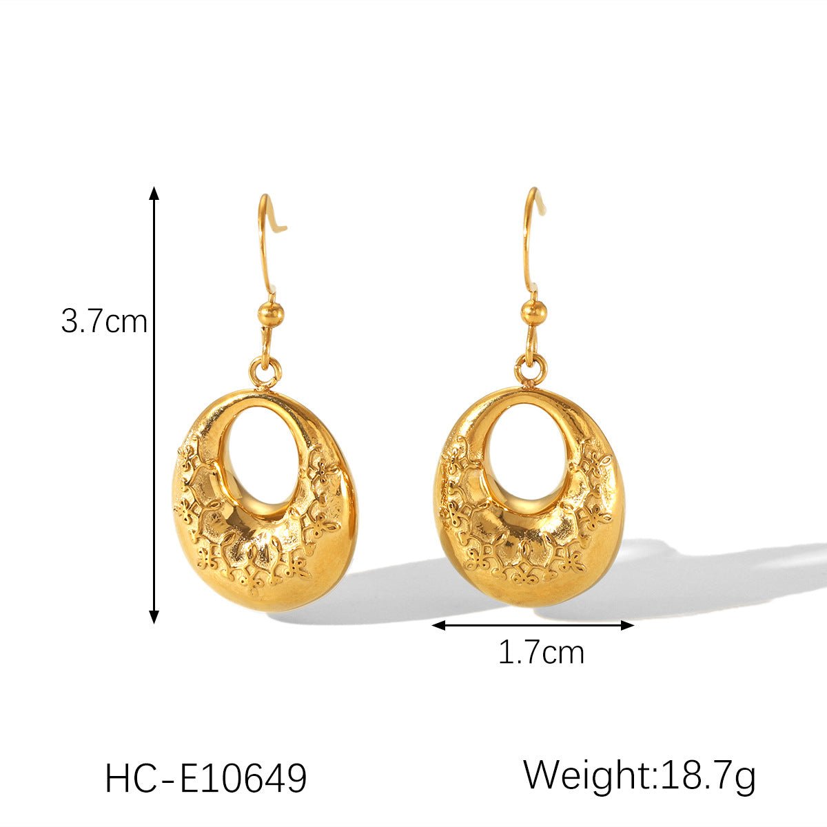 Niche Design Cast Stainless Steel Earrings Female Geometric Earrings Titanium Steel Tassel Earrings