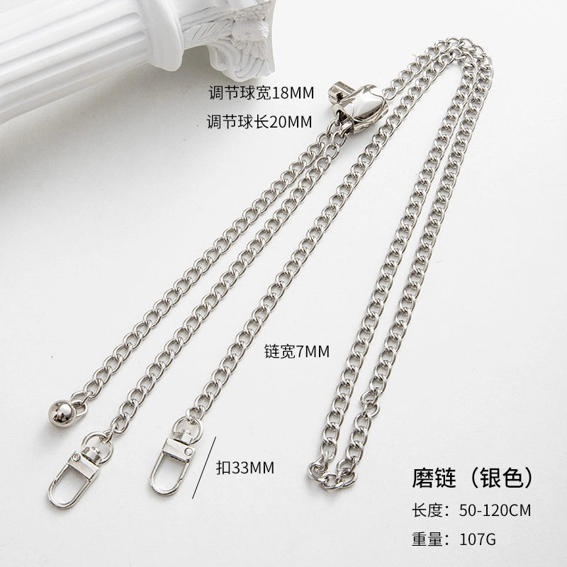 Alloy Solid Color Bag Chain Bag Straps