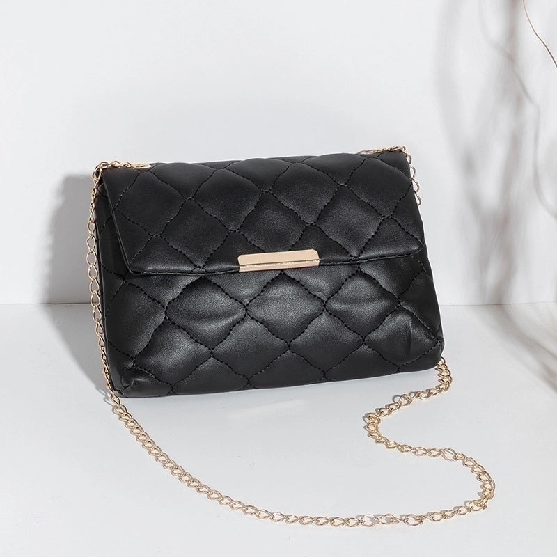 Women's Small Pu Leather Solid Color Fashion Square Magnetic Buckle Crossbody Bag
