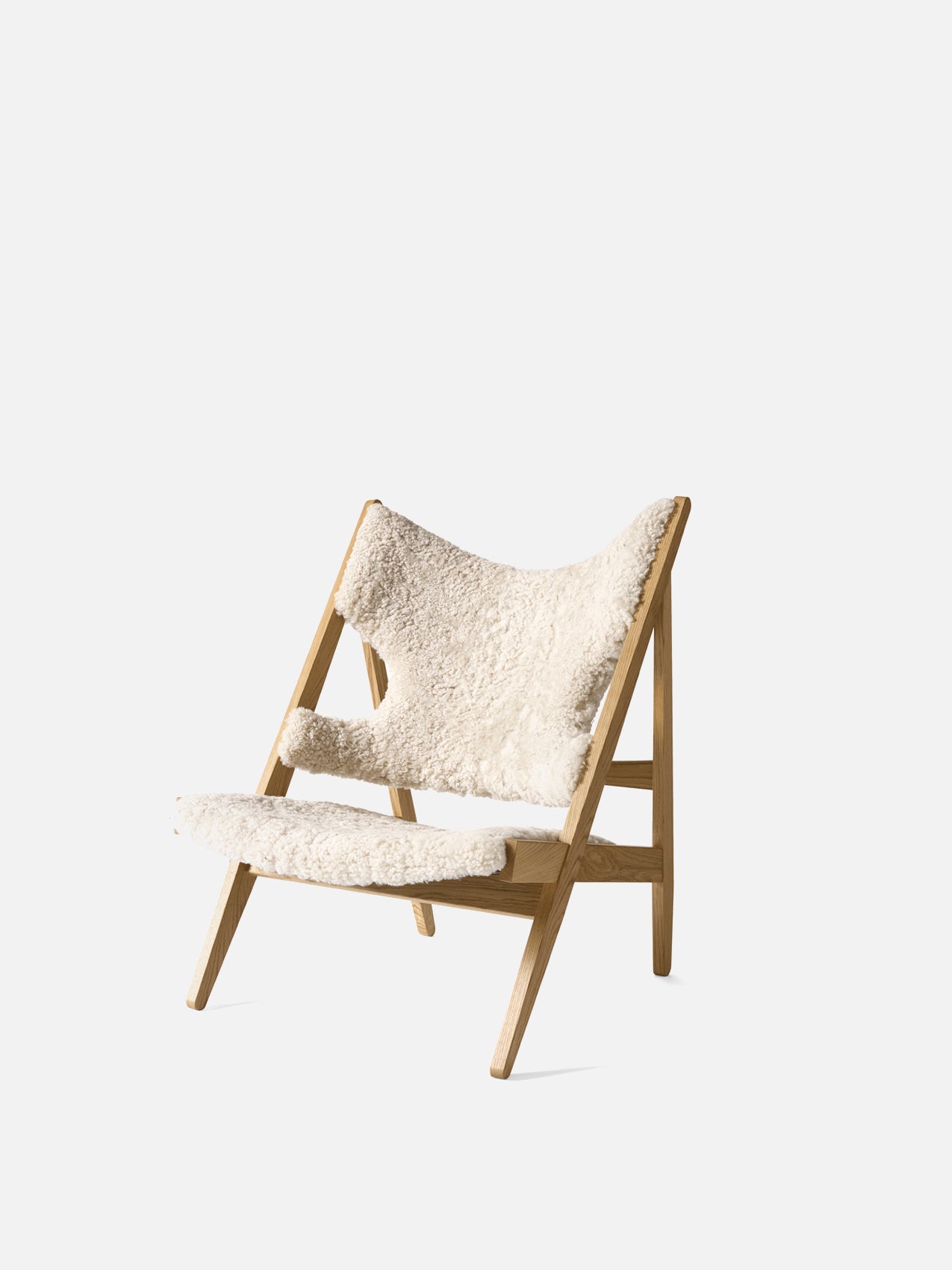 Knitting Chair. Sheepskin