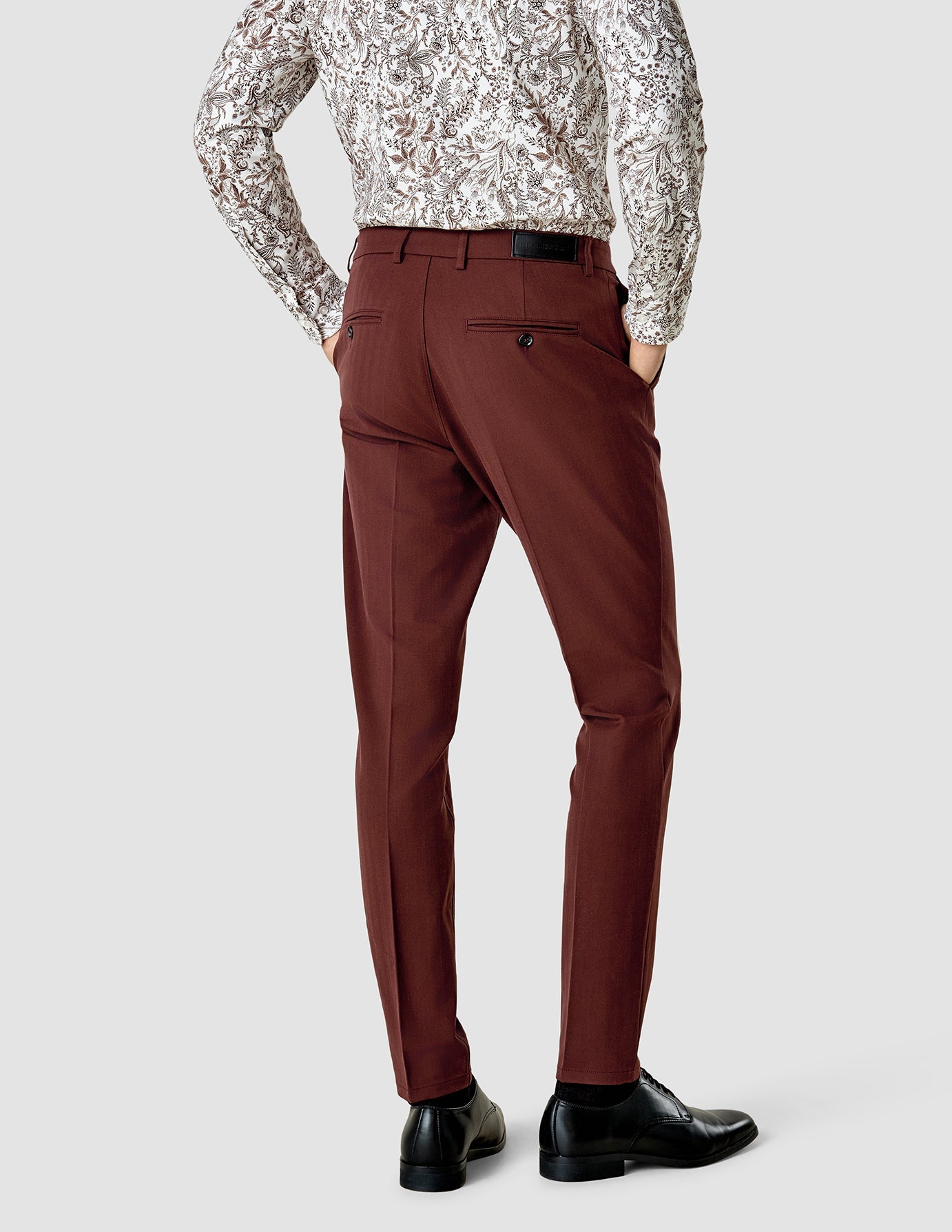 Suit Pants Slim Mahogany