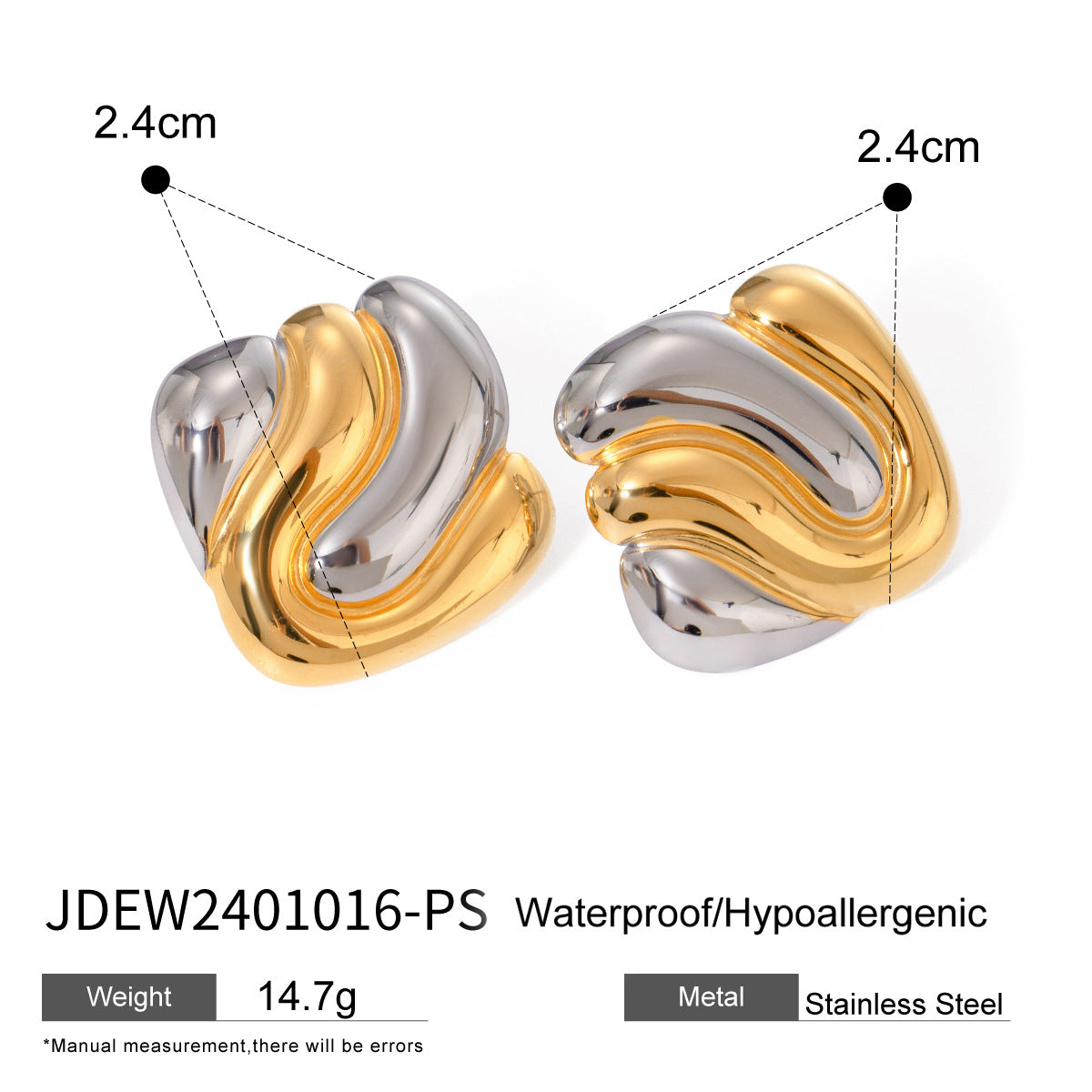 Jie Ding Stainless Steel Pearl Earrings Star Earrings Titanium Steel Earrings Earrings