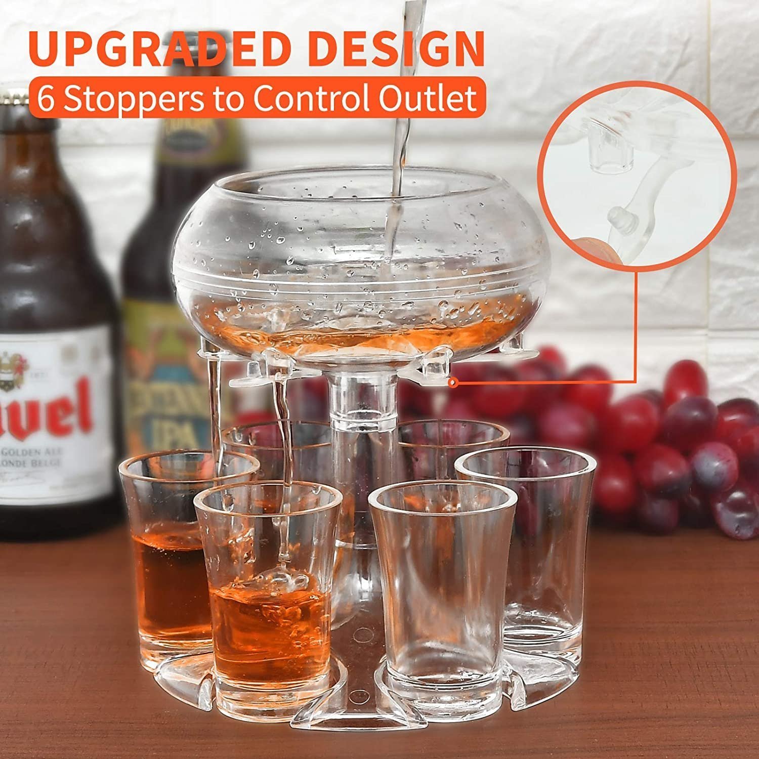 (🍀Early Spring Sale)-🥂 6 Shot Glass Dispenser and Holder