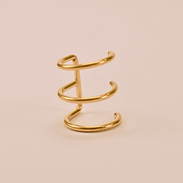 3 bar ear cuff - Gold