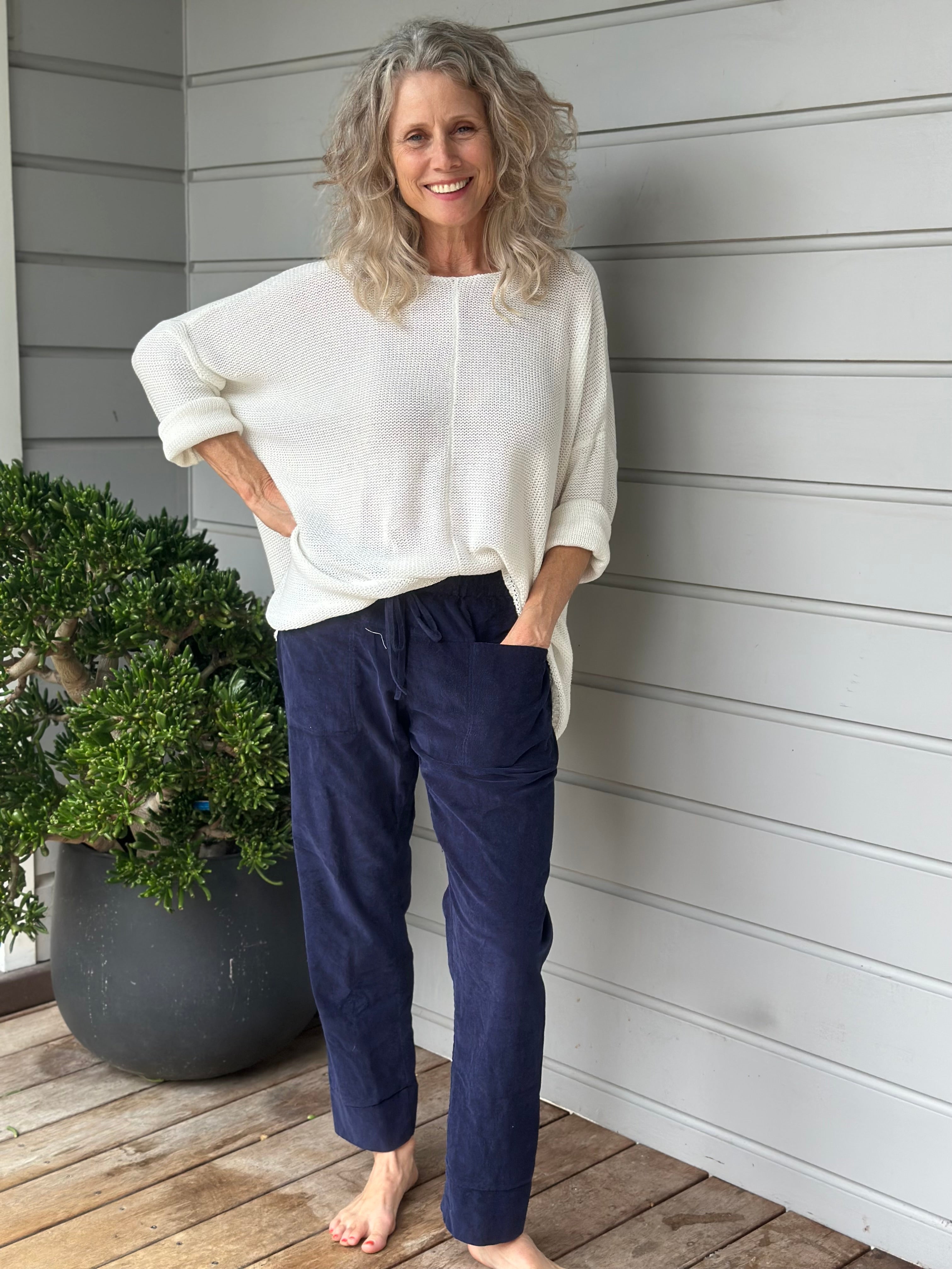 stella jersey - warm white cotton knit