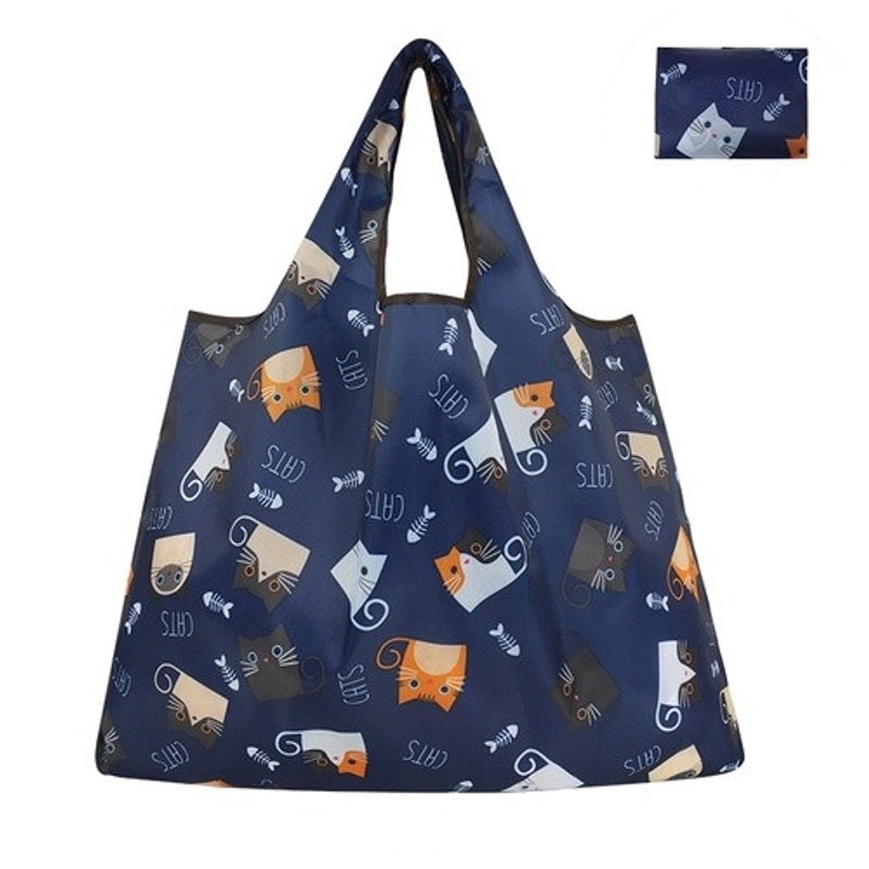Women's Minimalist Classic Style Color Block Oxford Cloth Shopping Bags