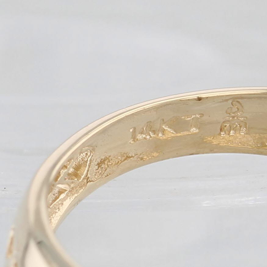 0.12ctw Diamond Crosshatch Ring 14k Yellow Gold Size 7.25