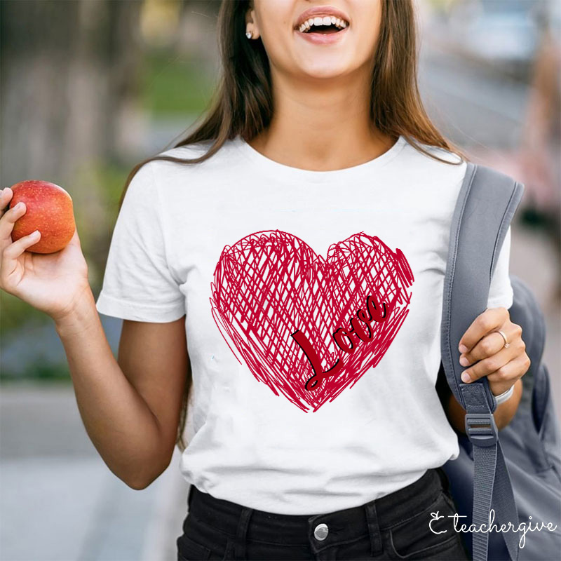 Love Heart Teacher T-Shirt