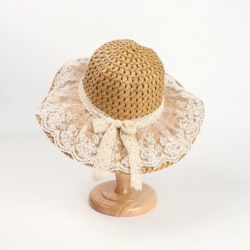 Women's Minimalist Solid Color Big Eaves Straw Hat