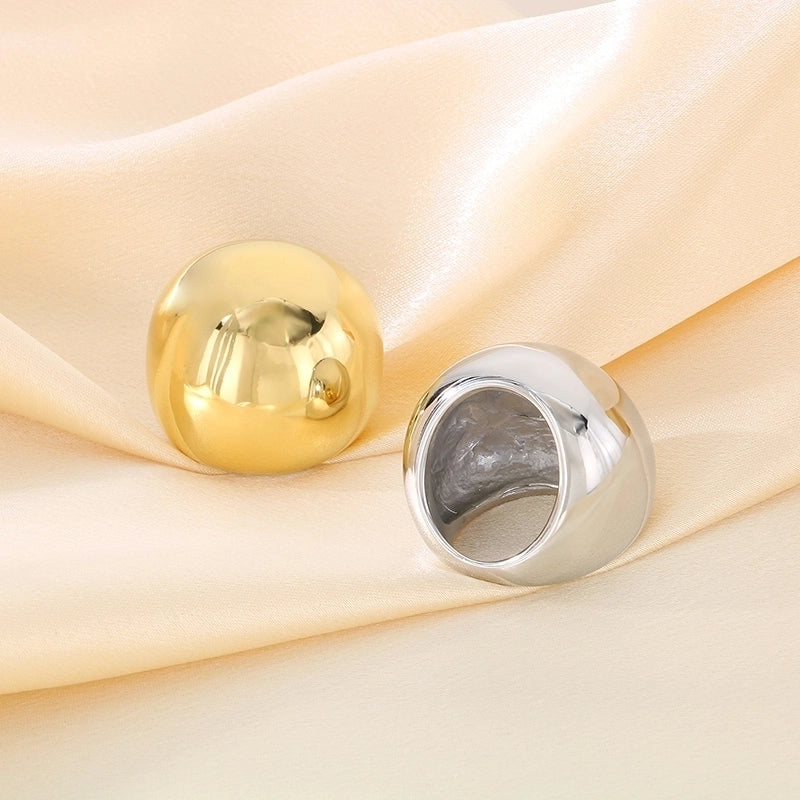 Vintage Style Geometric 304 Stainless Steel 18K Gold Plated Stainless Steel Rings