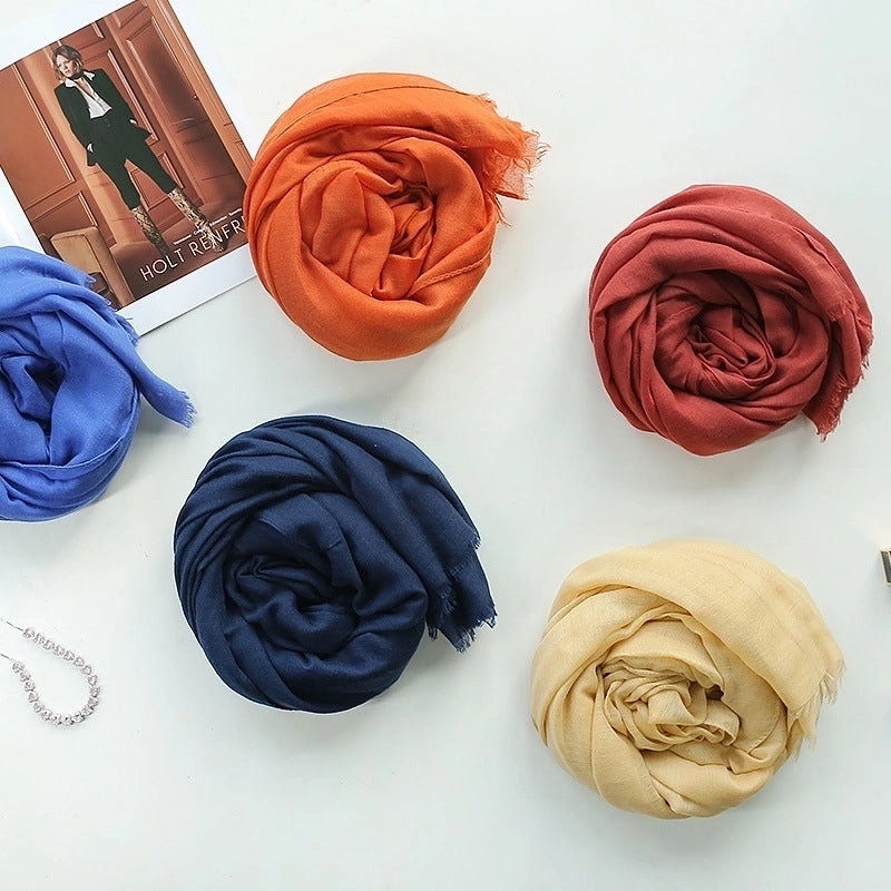 Women's Ethnic Style Solid Color Polyester Scarf
