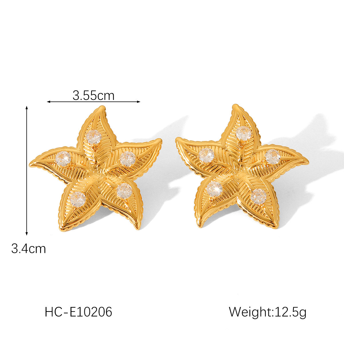 IG Style Flower Geometric Stainless Steel Electroplating Earrings