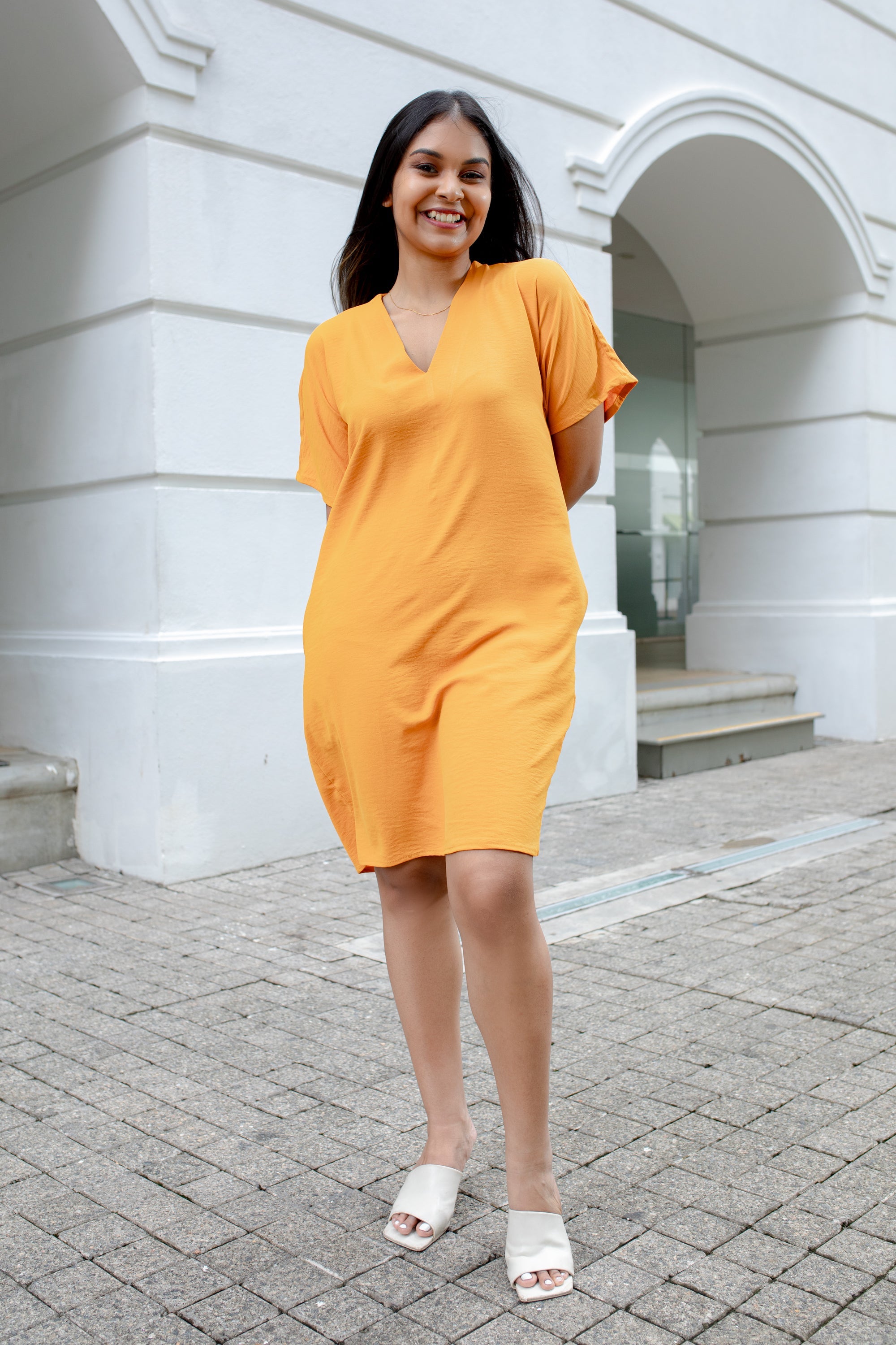 Skylar Shift Dress-Yellow