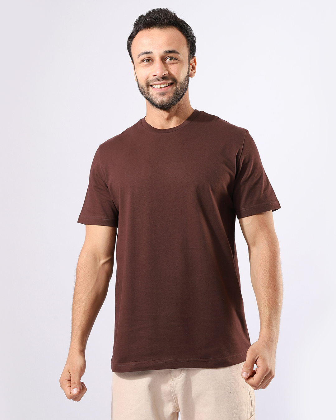 Men Round Neck T-Shirt Half-Sleeves