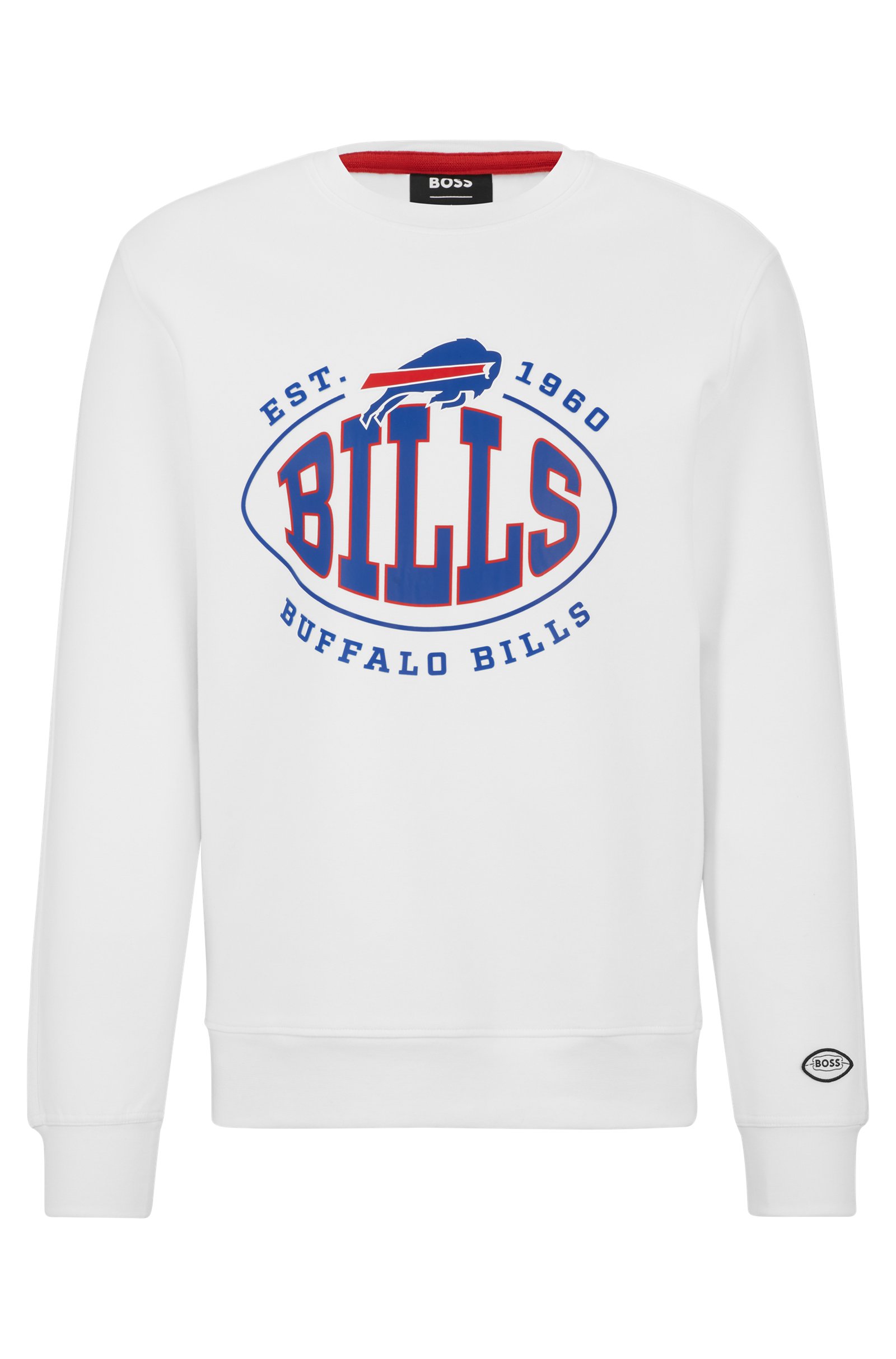 BOSS X NFL COTTON-BLEND SWEATSHIRT WITH COLLABORATIVE BRANDING