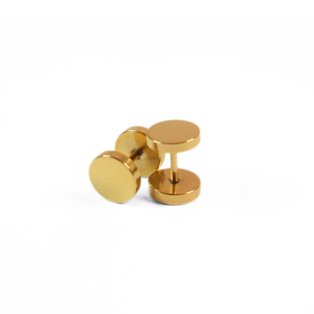 8mm Double studs - Gold