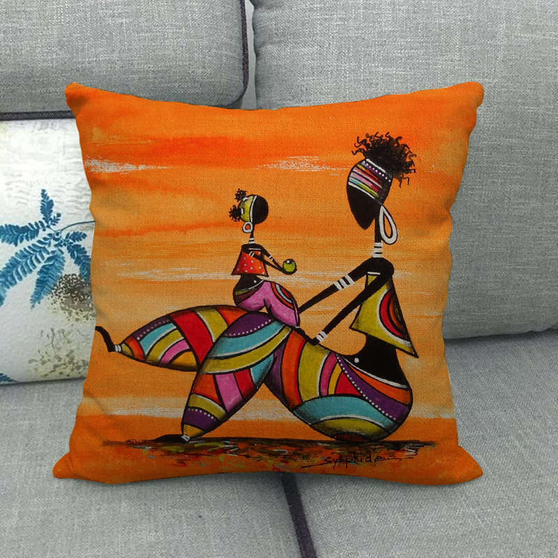 18 African Woman Home Decor Pillow Case Gallery Exotic Restaurant Cushion Cover