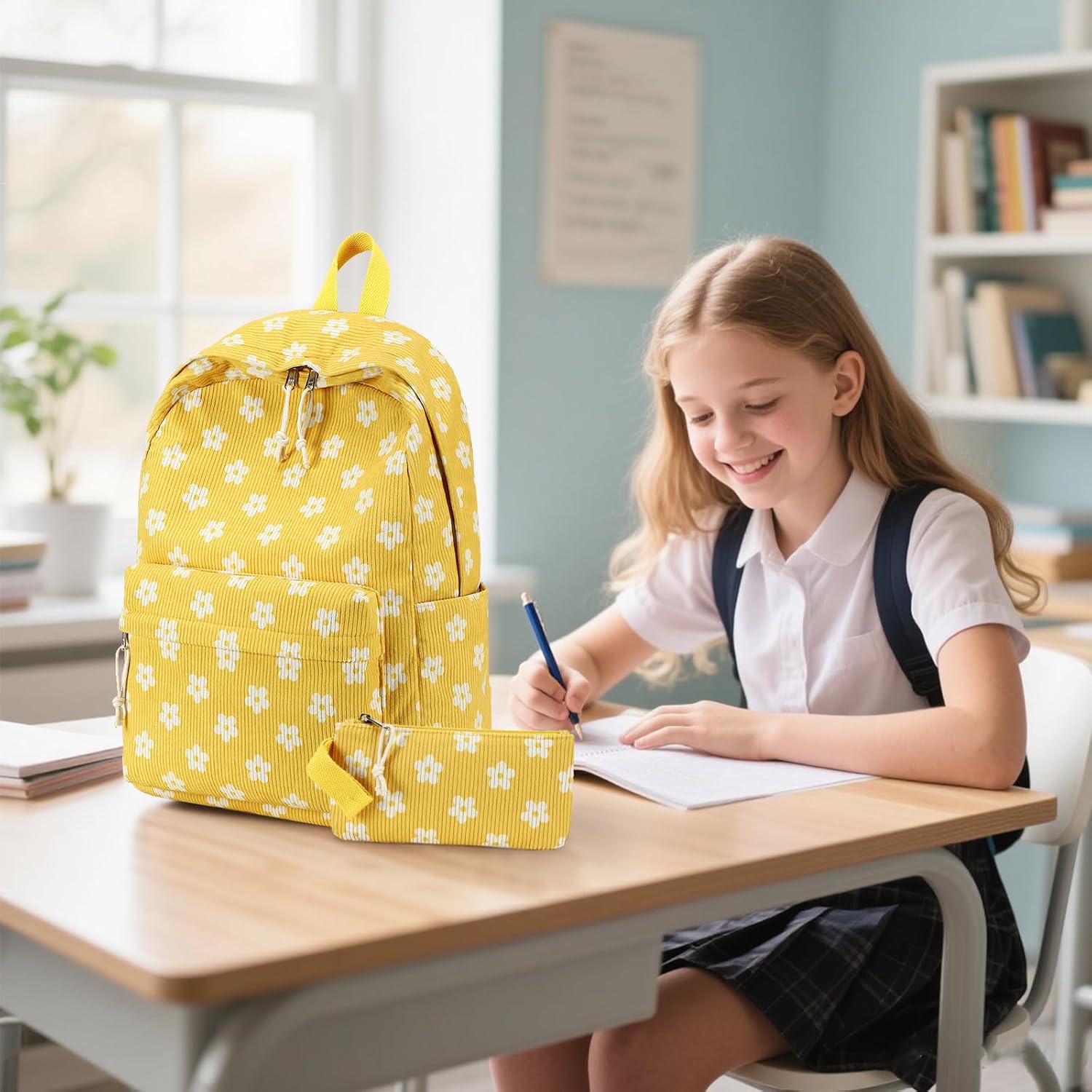 Bluboon School Backpack Teens Girls Boys Kids School Book Bags with Lunch Box Pencil Bag
