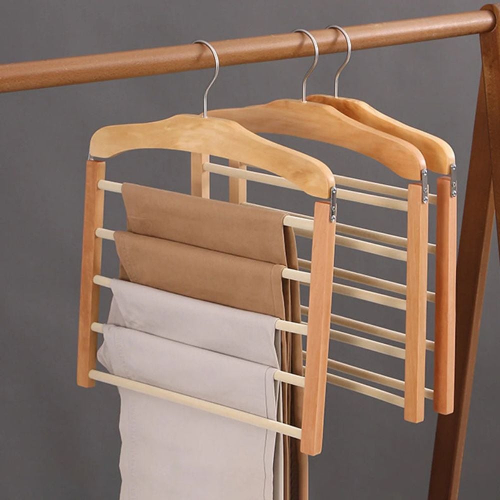 Elegant Wood Multi-Tier Hanger
