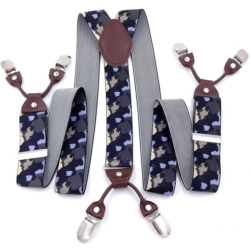 Vintage Men's 3.5cm Elastic Suspender Clip Suspenders