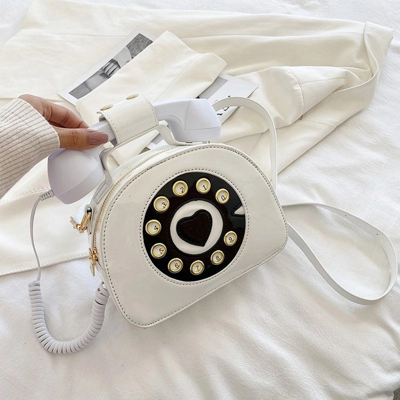 Medium Pu Leather Vintage Style Circle Bag