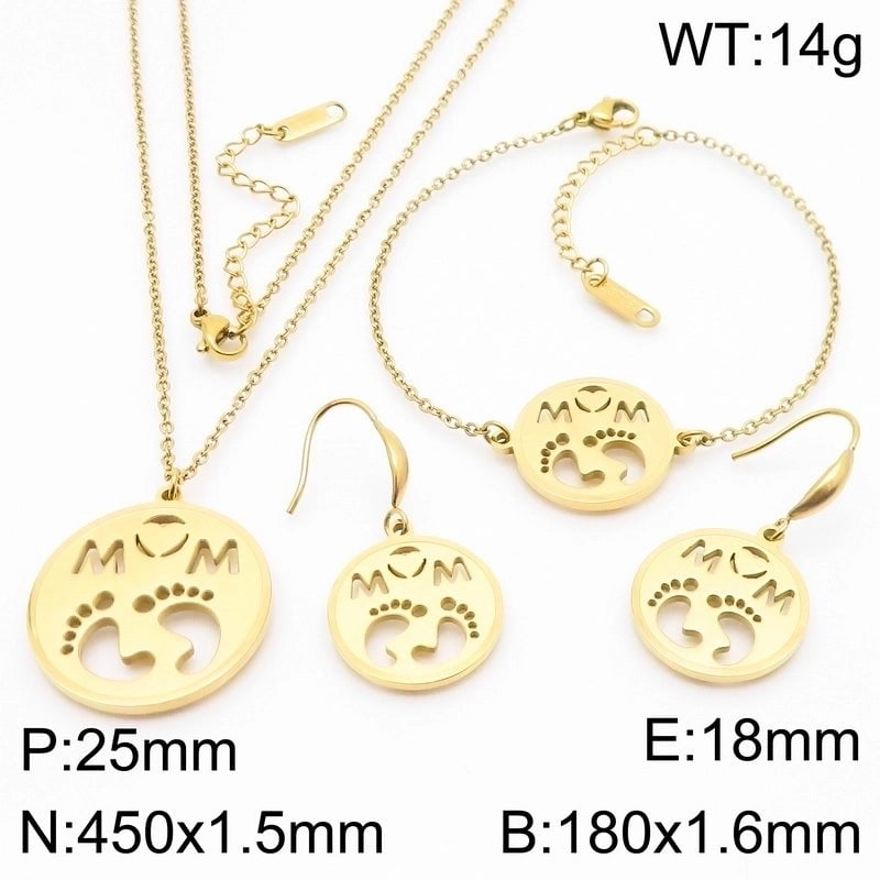 Minimalist Letter Titanium Steel 18K Gold Plated Plating Necklace