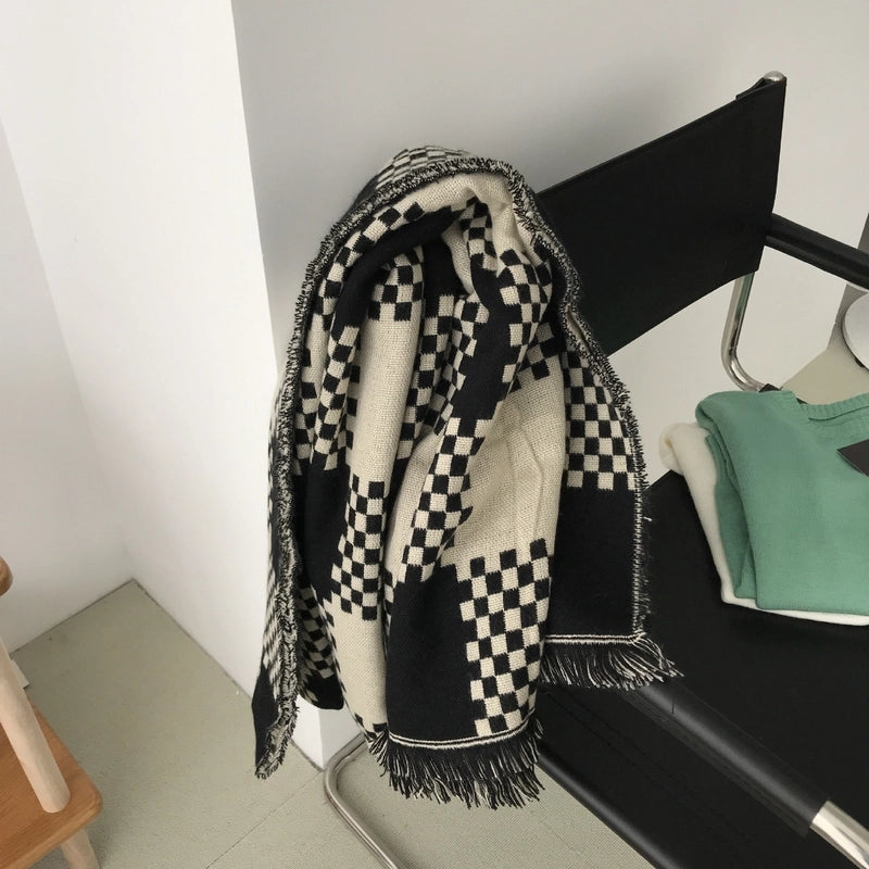 Women's  Lattice Imitation Cashmere Scarf