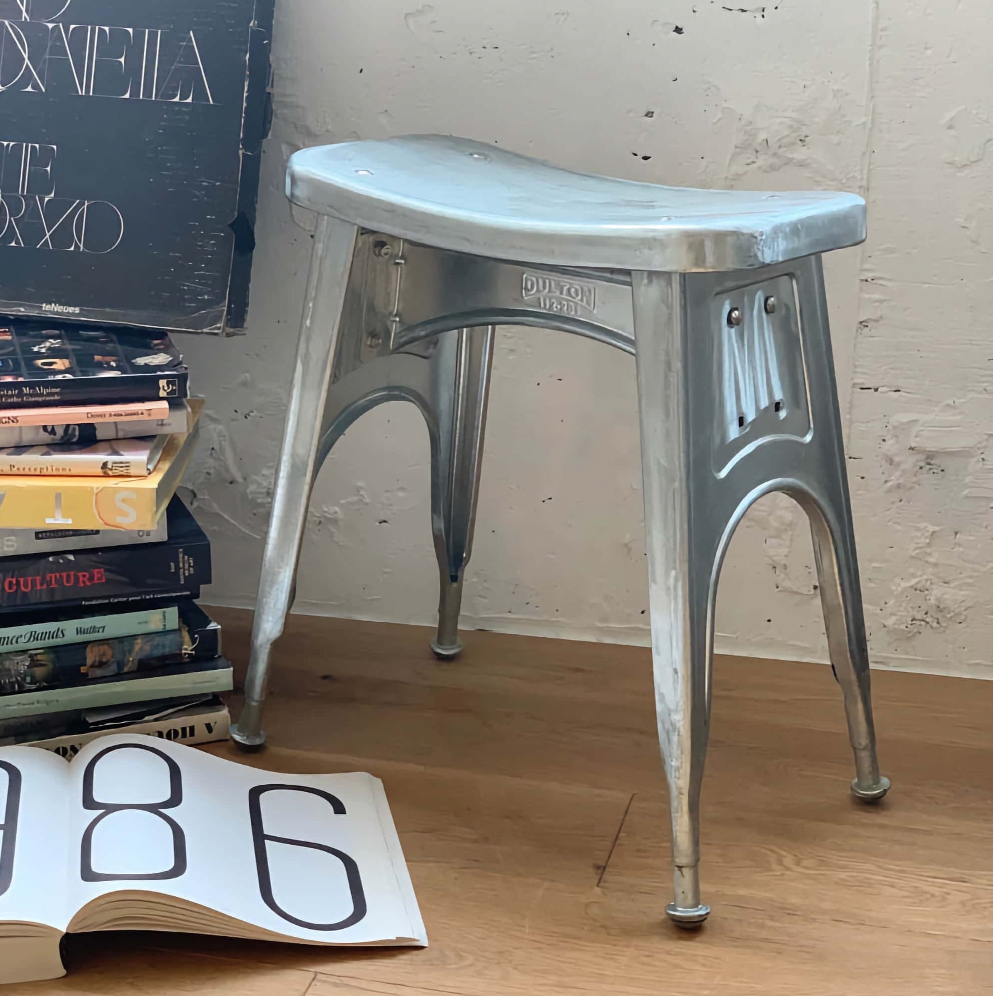 Dulton Kitchen stool. Galvanized Steel