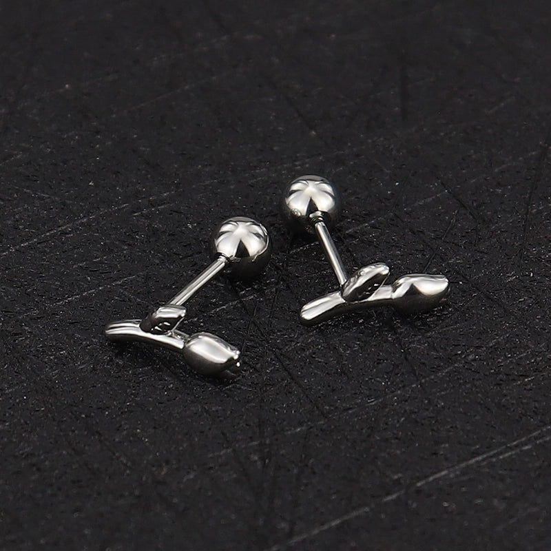 1 Piece Minimalist Commute Geometric Plating Titanium Steel Cartilage Earrings