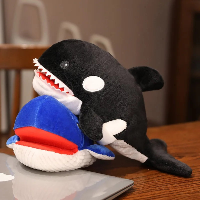 Stuffed Plush Animals Toys Hand Finger Story Puppet Kawaii Dolls Educational Toys Octopus Penguin Clown Fish Birthday Gift