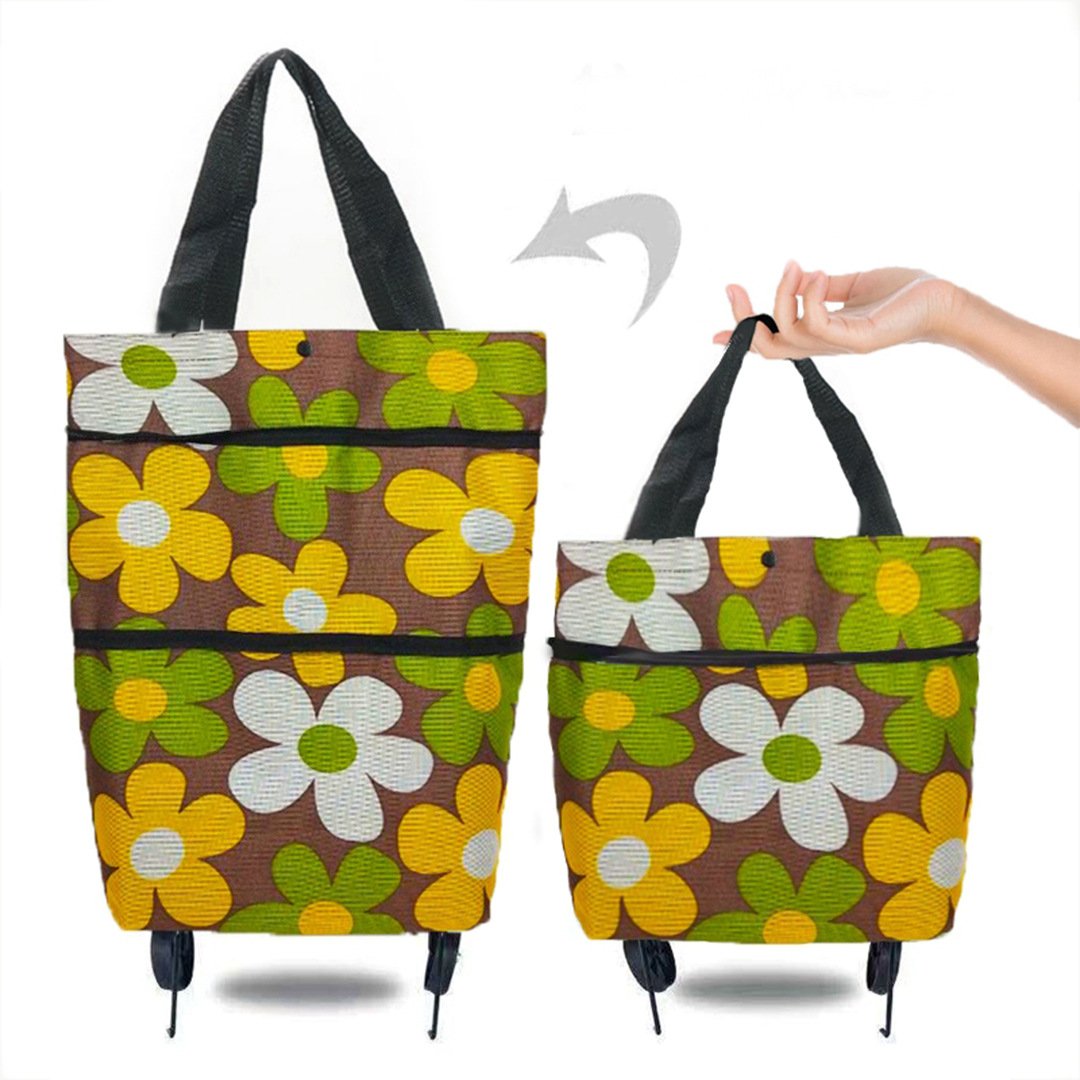 🎄Hot Sale🎁 - Foldable Shopping Trolley Tote Bag