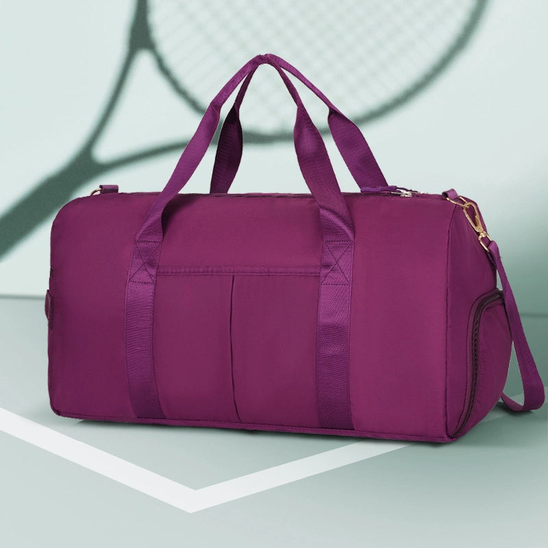 Unisex Sports Solid Color Nylon Waterproof Travel Bags