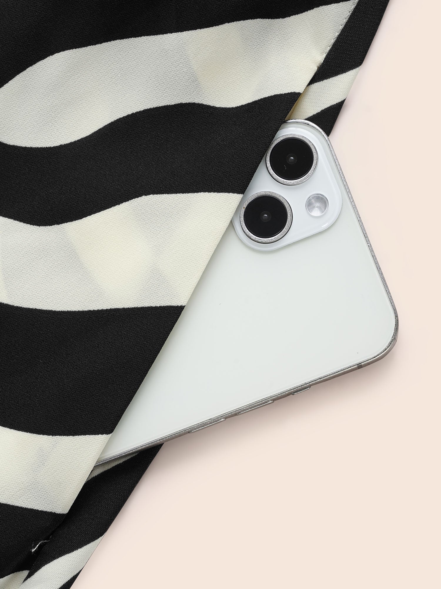 Zebra Print Overlap Collar Split Hem Dress