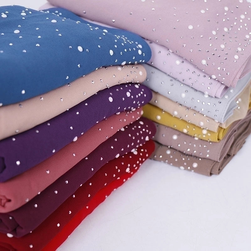 Women's Retro Solid Color Chiffon Silk Scarves