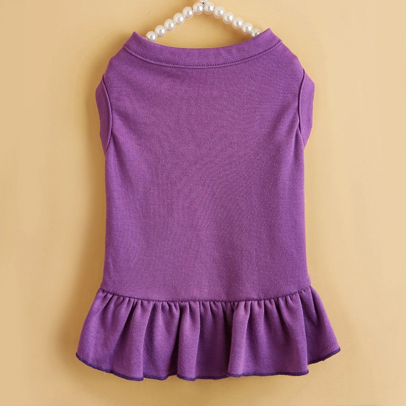 Cute Polyester Solid Color Pet Clothing