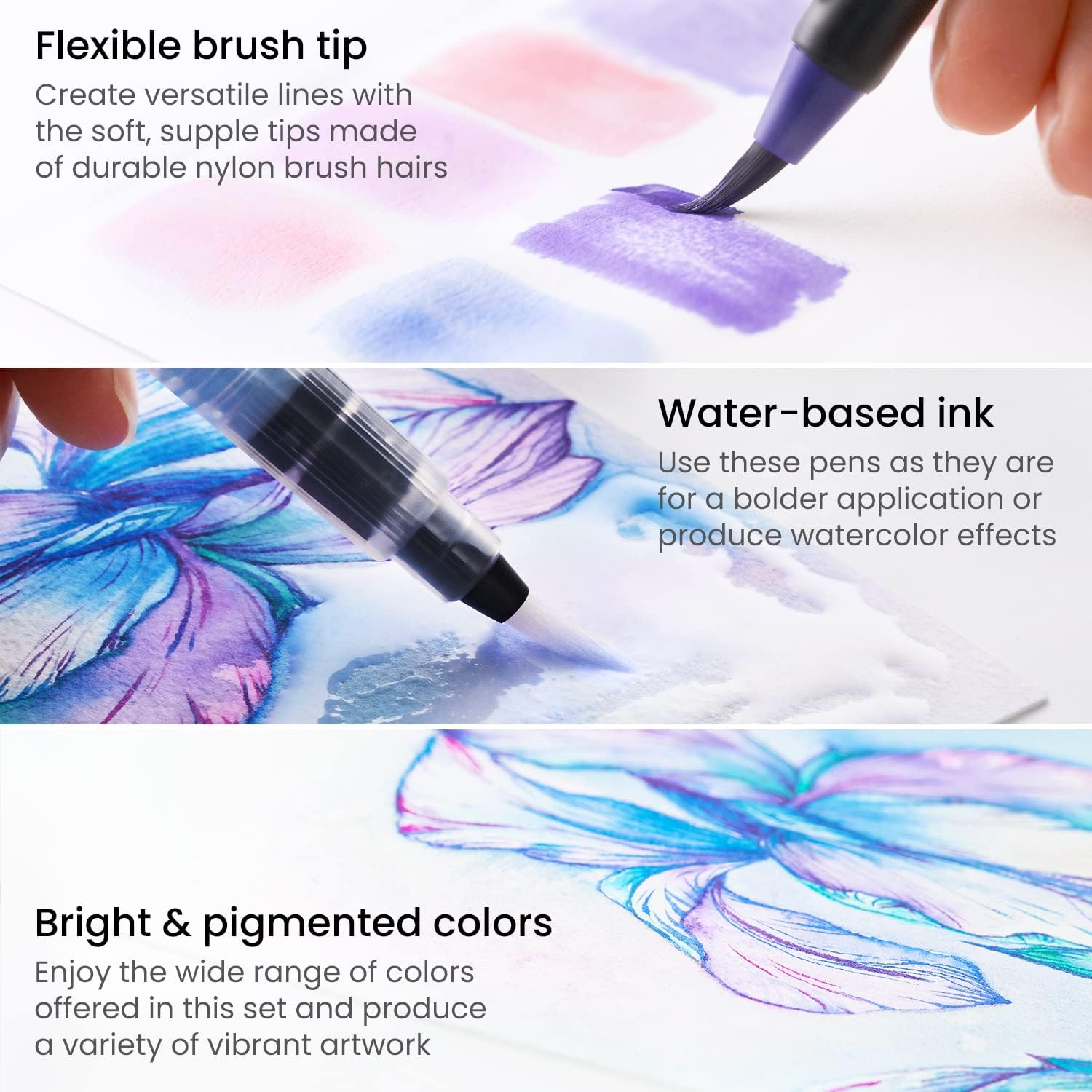 Watercolor Real Brush Pen Sets